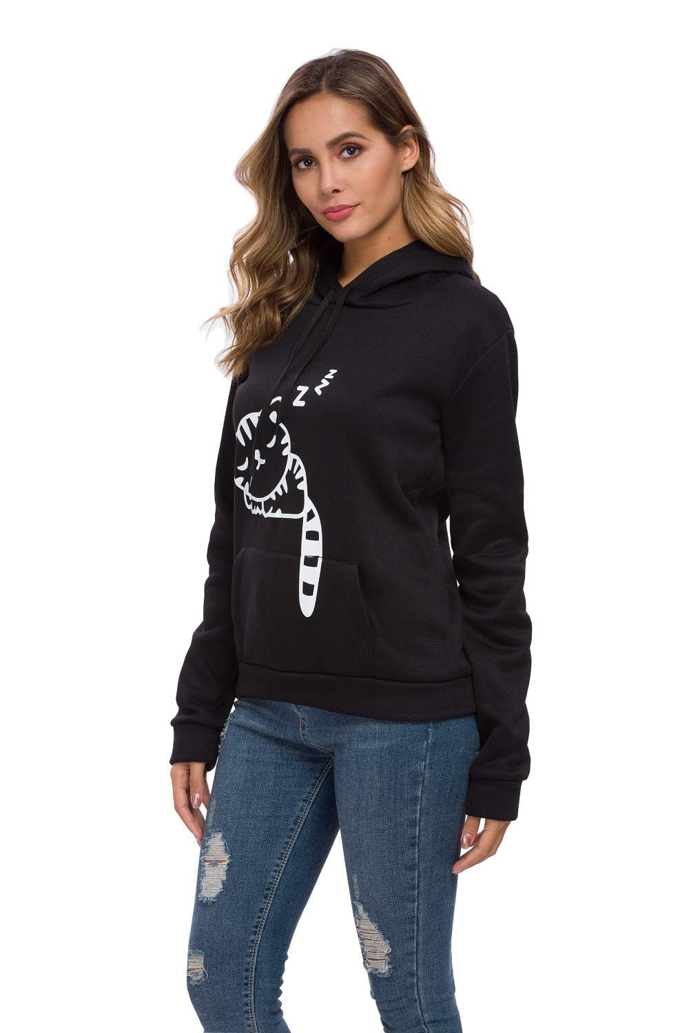 Lziizl Cat Hoodie Sweatshirt for Women Teen Girls Cute Cat Ear Pullover