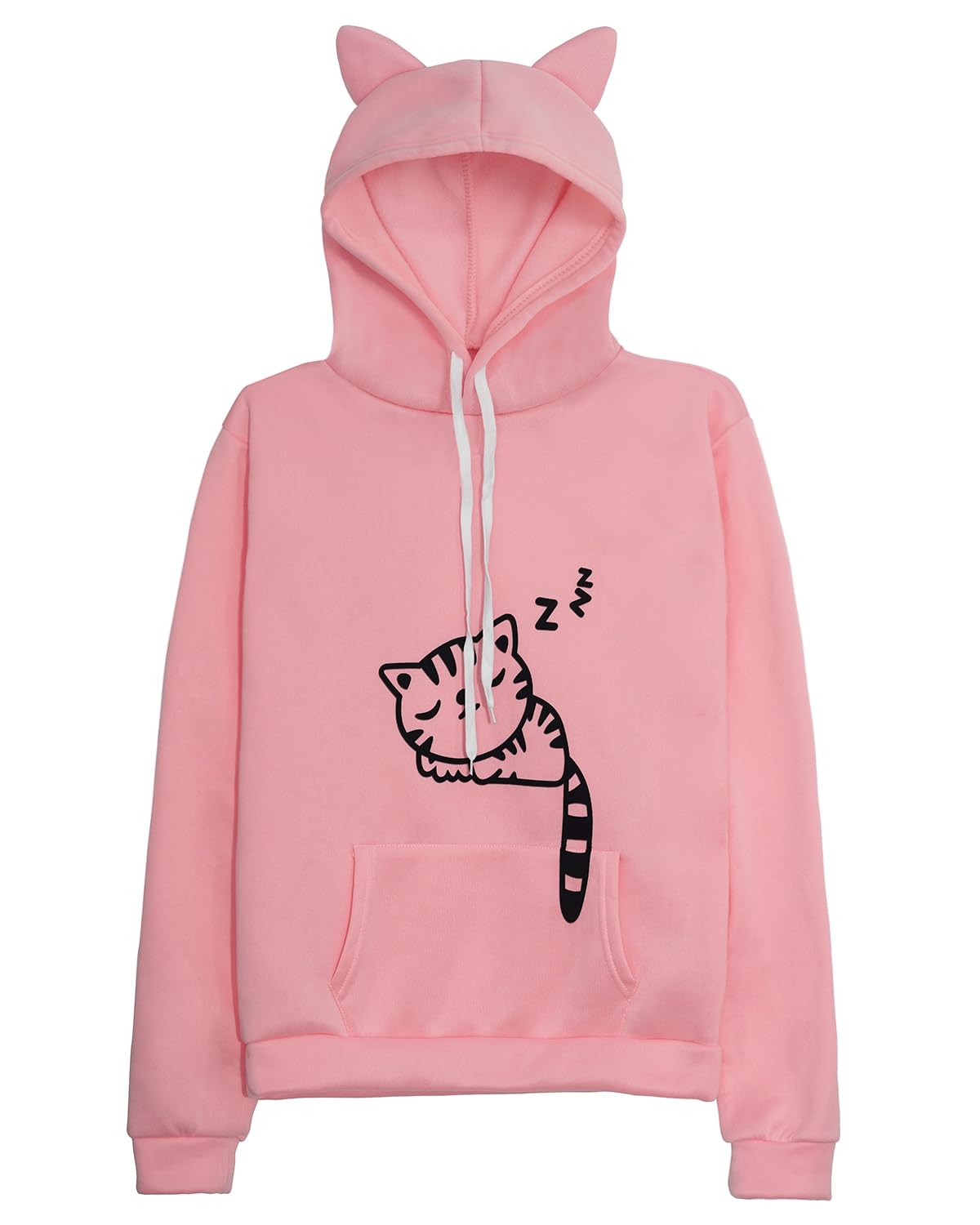 Lziizl Cat Hoodie Sweatshirt for Women Teen Girls Cute Cat Ear Pullover